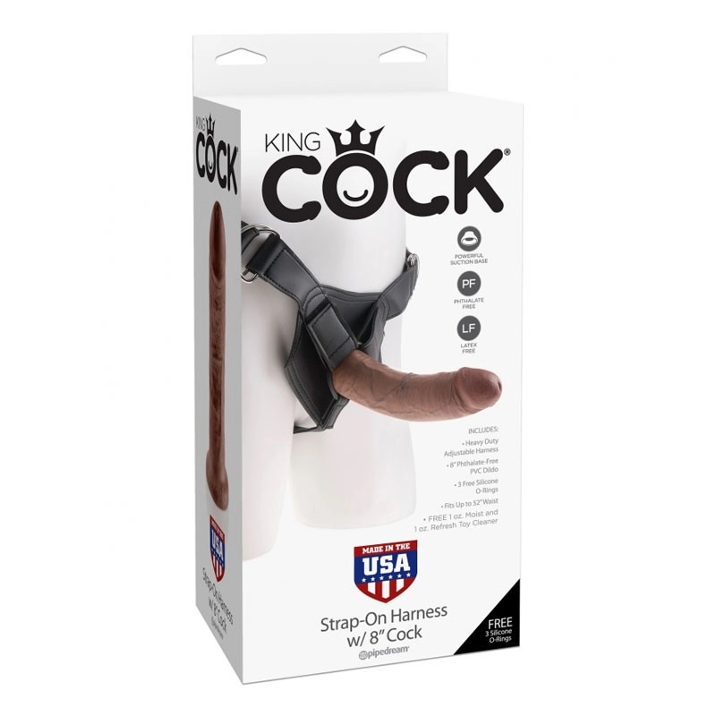Gode Ceinture réaliste brun 20cm – King Cock 8