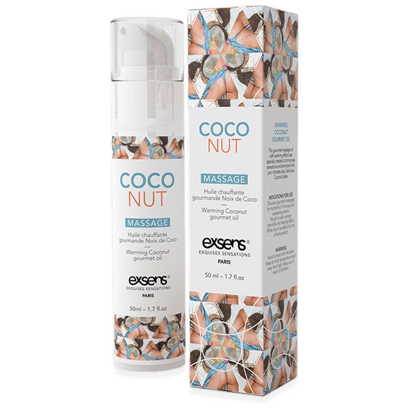 Exsens Huile de massage chauffante et gourmande - Coconut