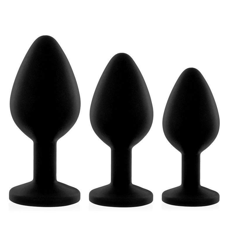 Rianne S Booty Silikon Plug Set Schwarz – Kit 3x Analer Stecker