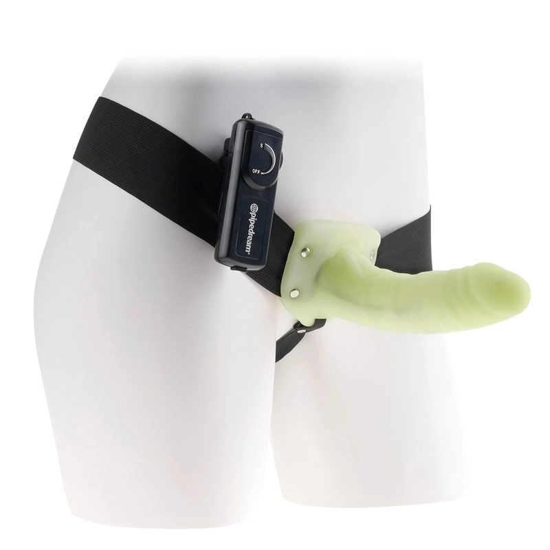 Vibrierende  Fluoreszierender hohler Dildogürtel Glow In The Dark - Pipedream