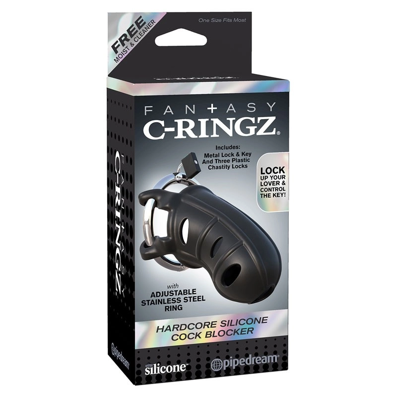 Silikon Peniskäfig Hardcore Silicone Cock Block - Pipedream